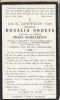 Rouwkaartje Rosalia Snoeys